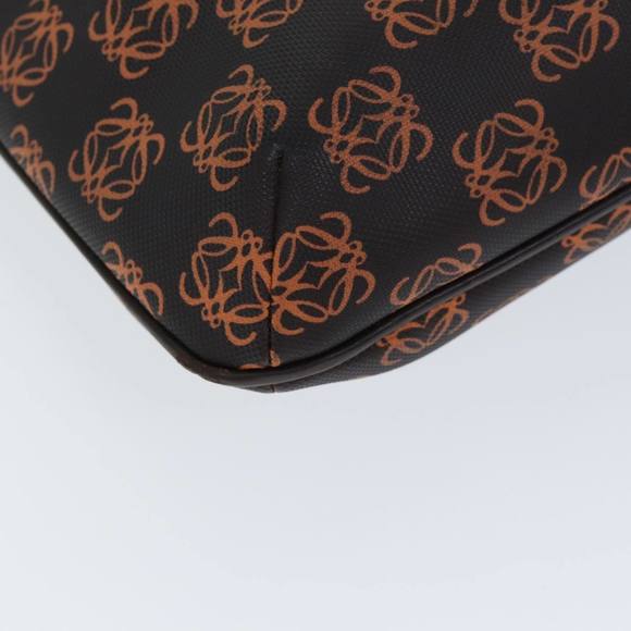 LOEWE Anagram Shoulder Bag Coated Canvas Orange Auth bs14487 - Picture 15 of 16